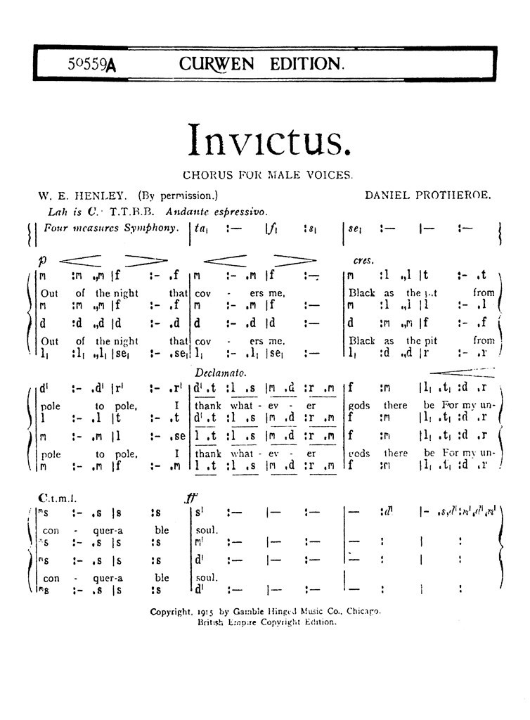 Protheroe, D Invictus